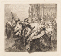 KG 01242
<br/>
Vignetten en initialen uit "Poësies diverses" door Frederik de Grote (30 bladen)
<br/>
<em>Schmidt, Georg Friedrich (1712-1775)</em>